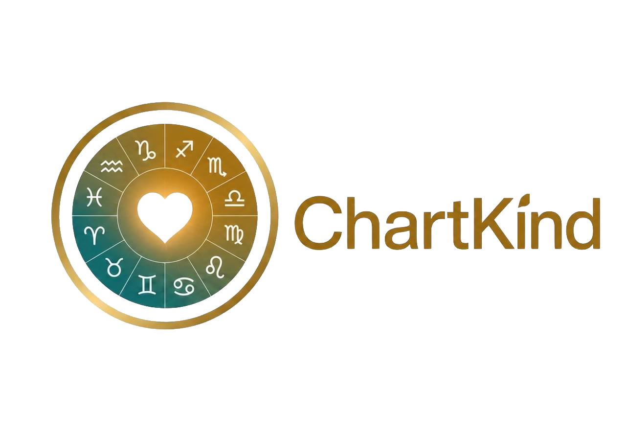 ChartKind logo with zodiac wheel and heart
